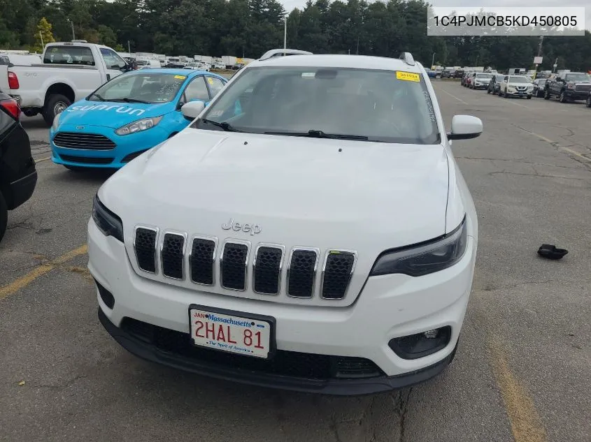 2019 Jeep Cherokee Latitude VIN: 1C4PJMCB5KD450805 Lot: 40578198