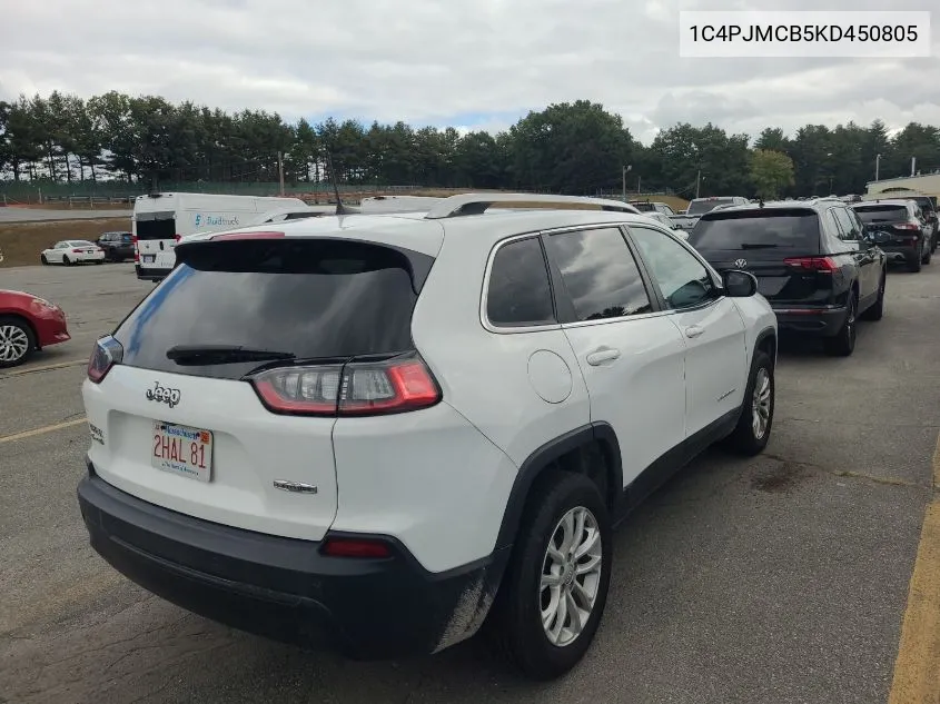 2019 Jeep Cherokee Latitude VIN: 1C4PJMCB5KD450805 Lot: 40578198