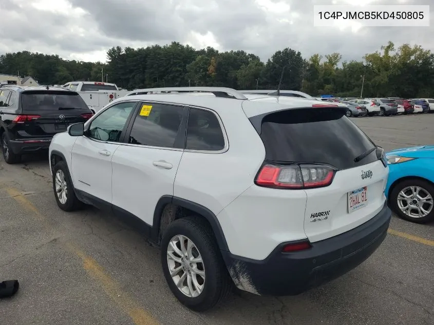 2019 Jeep Cherokee Latitude VIN: 1C4PJMCB5KD450805 Lot: 40578198