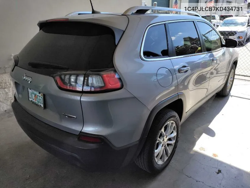 2019 Jeep Cherokee Latitude Fwd VIN: 1C4PJLCB7KD434731 Lot: 40578204