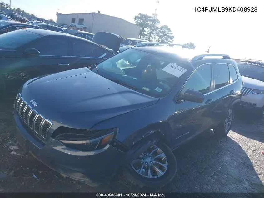 1C4PJMLB9KD408928 2019 Jeep Cherokee Latitude Plus 4X4