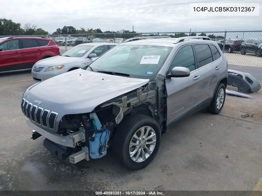 2019 Jeep Cherokee Latitude VIN: 1C4PJLCB5KD312367 Lot: 40593351