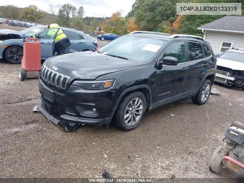 2019 Jeep Cherokee Latitude Plus Fwd VIN: 1C4PJLLB2KD123319 Lot: 40597524