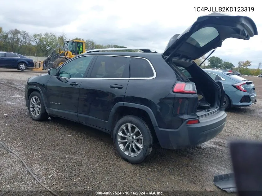 2019 Jeep Cherokee Latitude Plus Fwd VIN: 1C4PJLLB2KD123319 Lot: 40597524