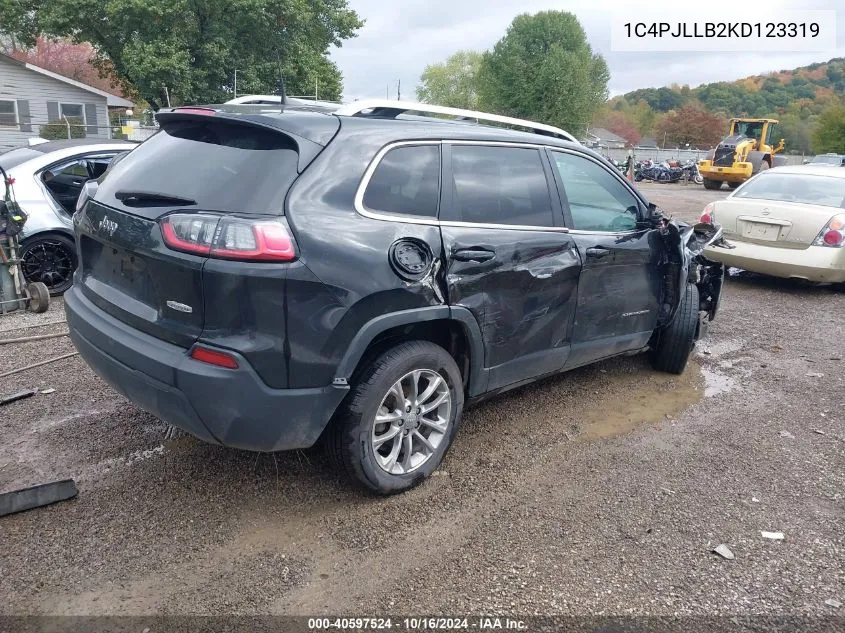 2019 Jeep Cherokee Latitude Plus Fwd VIN: 1C4PJLLB2KD123319 Lot: 40597524