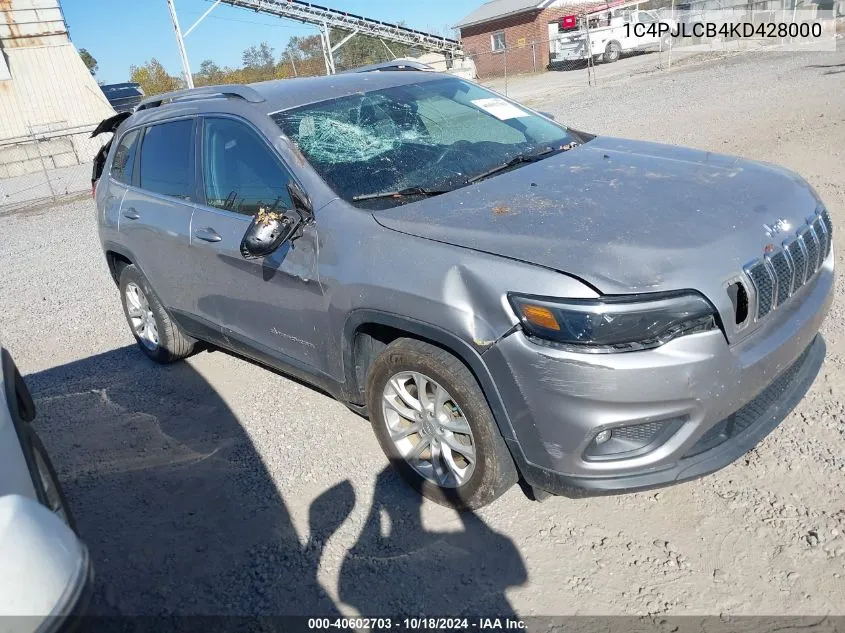 2019 Jeep Cherokee Latitude Fwd VIN: 1C4PJLCB4KD428000 Lot: 40602703