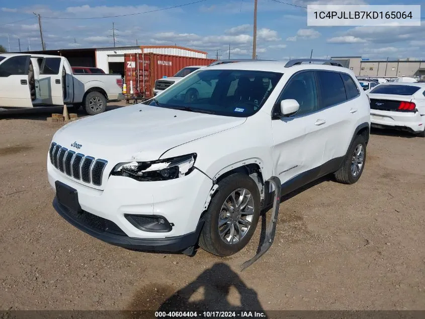 2019 Jeep Cherokee Latitude Plus Fwd VIN: 1C4PJLLB7KD165064 Lot: 40604404