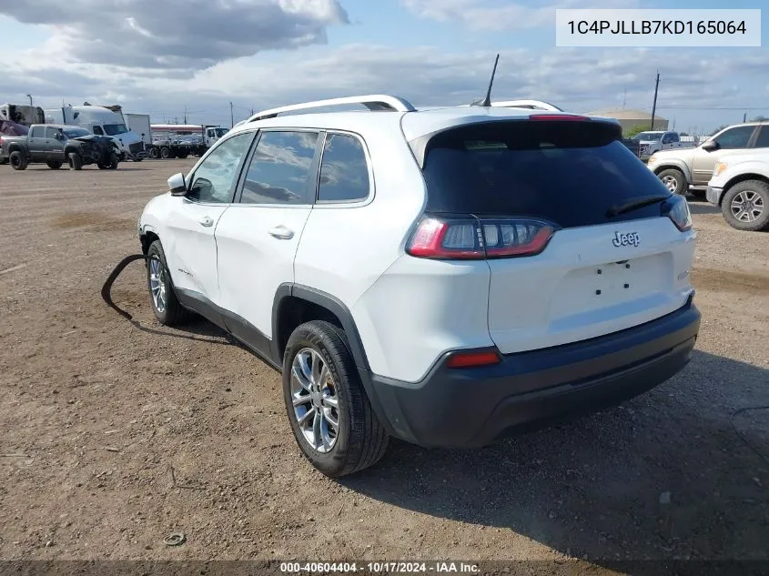 2019 Jeep Cherokee Latitude Plus Fwd VIN: 1C4PJLLB7KD165064 Lot: 40604404