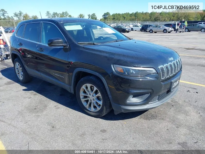 2019 Jeep Cherokee Latitude Fwd VIN: 1C4PJLCB7KD469592 Lot: 40610461