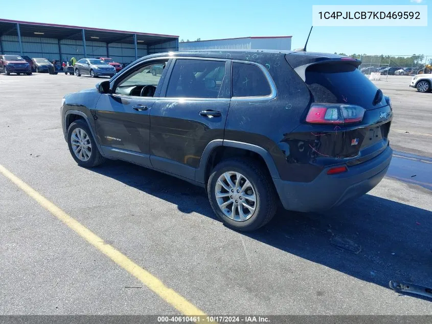 2019 Jeep Cherokee Latitude Fwd VIN: 1C4PJLCB7KD469592 Lot: 40610461