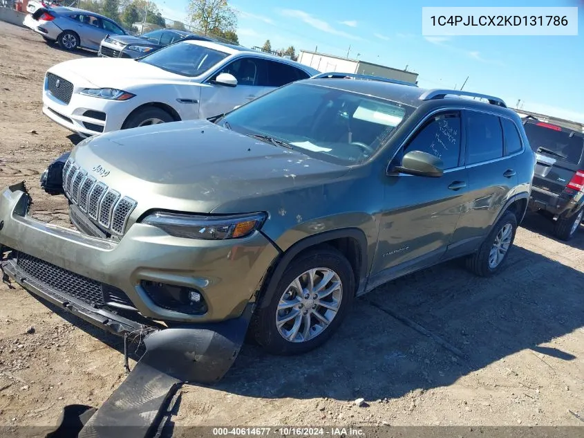 2019 Jeep Cherokee Latitude Fwd VIN: 1C4PJLCX2KD131786 Lot: 40614677