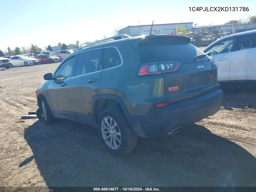 2019 Jeep Cherokee Latitude Fwd VIN: 1C4PJLCX2KD131786 Lot: 40614677