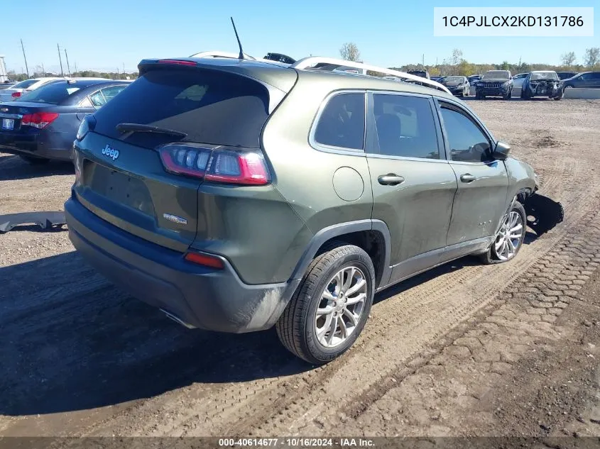 2019 Jeep Cherokee Latitude Fwd VIN: 1C4PJLCX2KD131786 Lot: 40614677