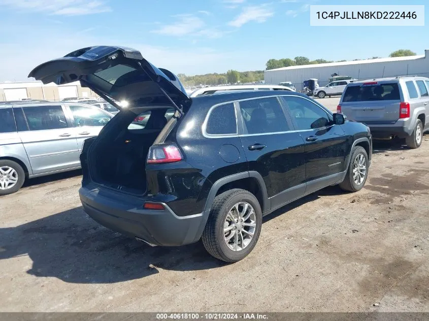 2019 Jeep Cherokee Latitude Plus Fwd VIN: 1C4PJLLN8KD222446 Lot: 40618100