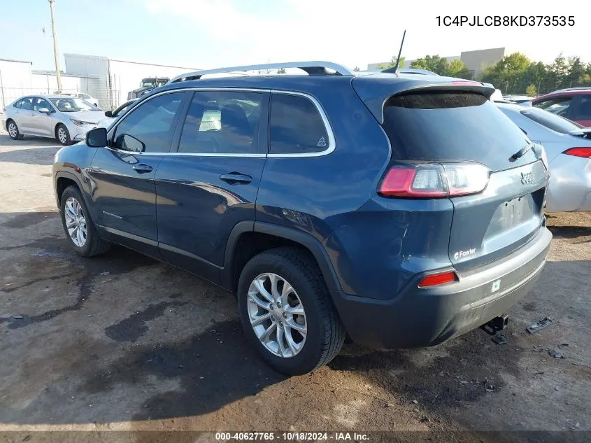 2019 Jeep Cherokee Latitude Fwd VIN: 1C4PJLCB8KD373535 Lot: 40627765