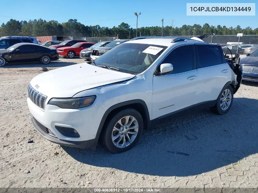 2019 Jeep Cherokee Latitude Fwd VIN: 1C4PJLCB4KD134449 Lot: 40636912