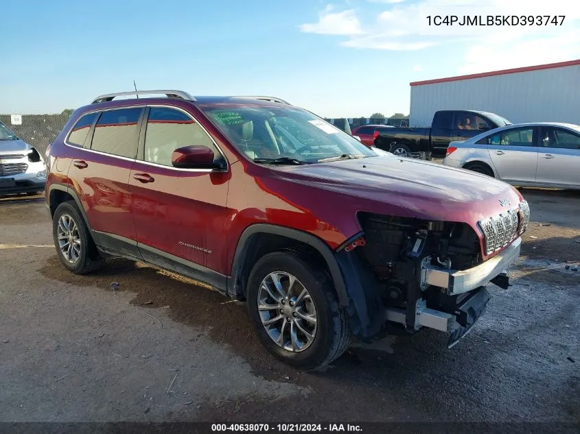 2019 Jeep Cherokee Latitude Plus VIN: 1C4PJMLB5KD393747 Lot: 40638070