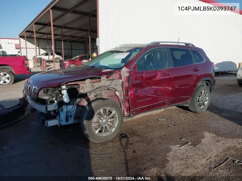 2019 Jeep Cherokee Latitude Plus VIN: 1C4PJMLB5KD393747 Lot: 40638070