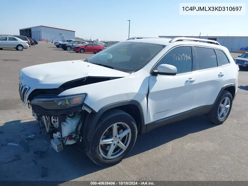 2019 Jeep Cherokee Latitude Plus 4X4 VIN: 1C4PJMLX3KD310697 Lot: 40639406