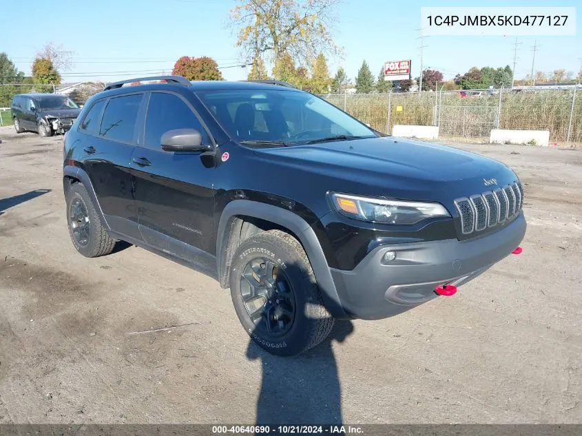 2019 Jeep Cherokee Trailhawk 4X4 VIN: 1C4PJMBX5KD477127 Lot: 40640690