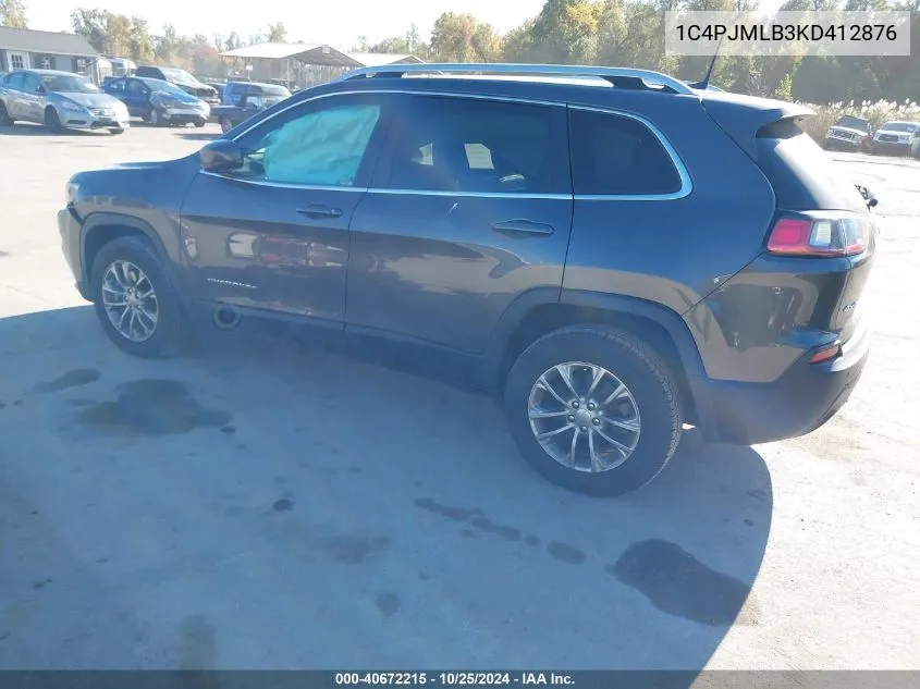 2019 Jeep Cherokee Latitude Plus 4X4 VIN: 1C4PJMLB3KD412876 Lot: 40672215