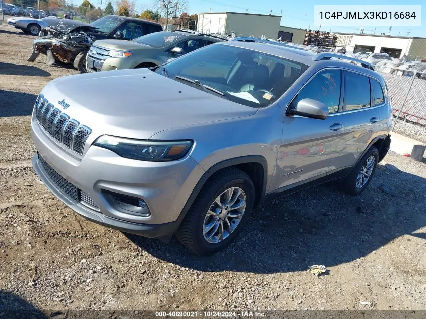 1C4PJMLX3KD16684 2019 Jeep Cherokee Latitude Plus 4X4