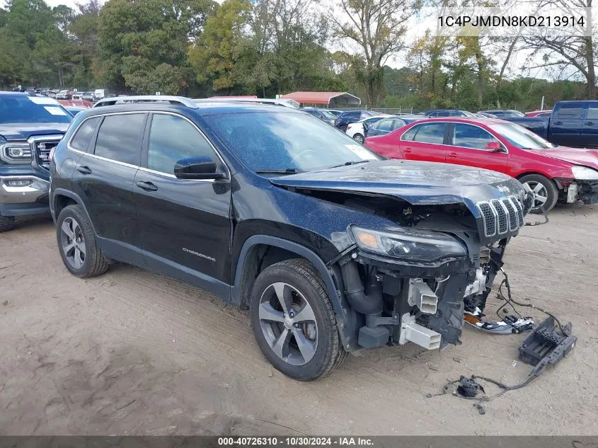 2019 Jeep Cherokee Limited 4X4 VIN: 1C4PJMDN8KD213914 Lot: 40726310