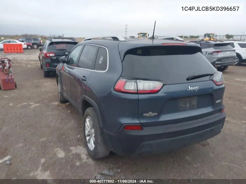 2019 Jeep Cherokee Latitude Fwd VIN: 1C4PJLCB5KD396657 Lot: 40777802