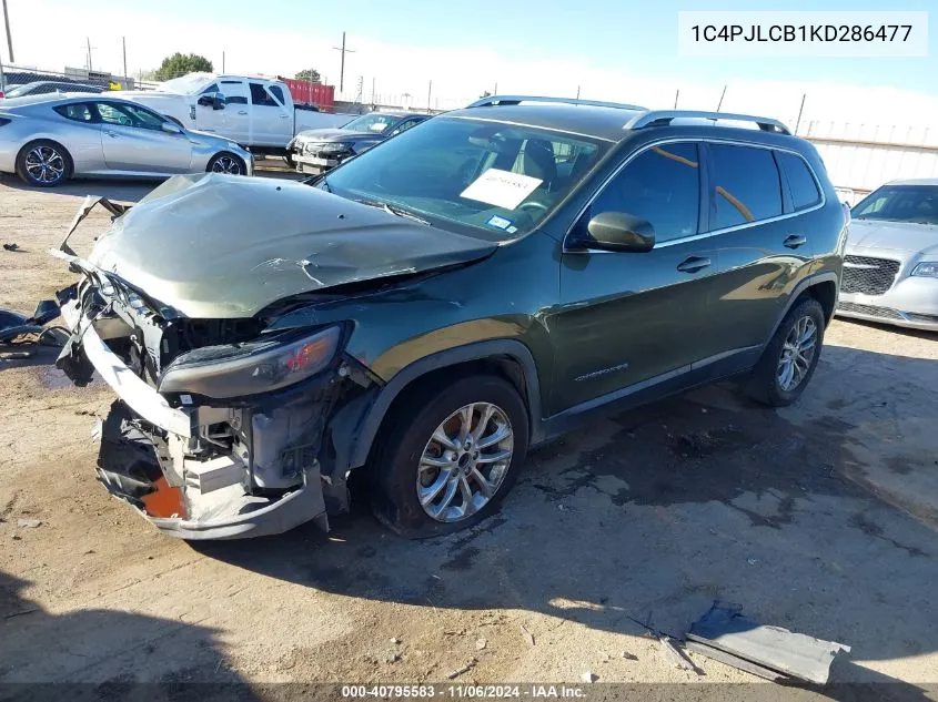 2019 Jeep Cherokee Latitude Fwd VIN: 1C4PJLCB1KD286477 Lot: 40795583