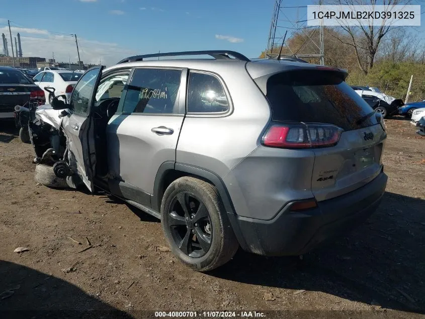 2019 Jeep Cherokee Altitude 4X4 VIN: 1C4PJMLB2KD391325 Lot: 40800701