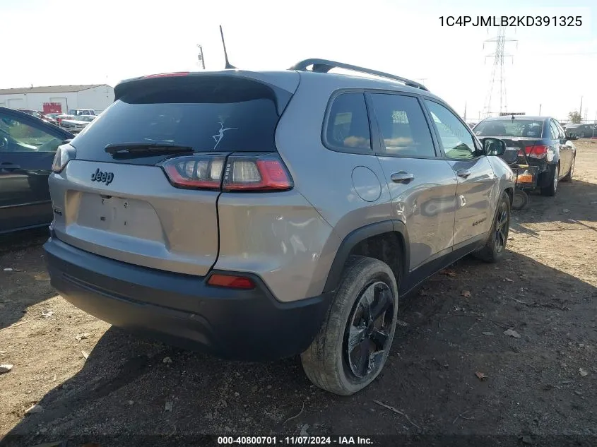 2019 Jeep Cherokee Altitude 4X4 VIN: 1C4PJMLB2KD391325 Lot: 40800701