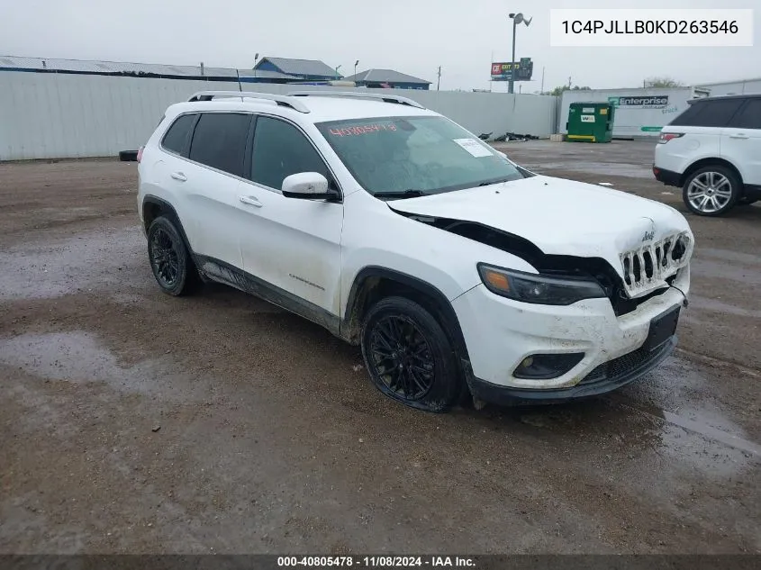 2019 Jeep Cherokee Latitude Plus VIN: 1C4PJLLB0KD263546 Lot: 40805478