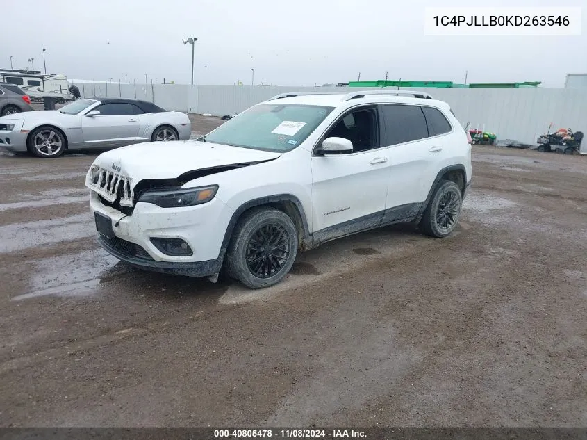 2019 Jeep Cherokee Latitude Plus VIN: 1C4PJLLB0KD263546 Lot: 40805478