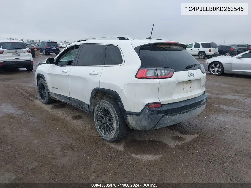 2019 Jeep Cherokee Latitude Plus VIN: 1C4PJLLB0KD263546 Lot: 40805478