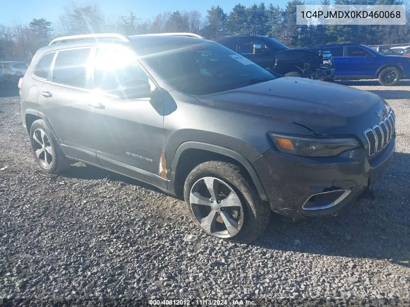 2019 Jeep Cherokee Limited 4X4 VIN: 1C4PJMDX0KD460068 Lot: 40812012