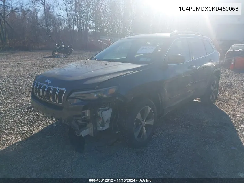 2019 Jeep Cherokee Limited 4X4 VIN: 1C4PJMDX0KD460068 Lot: 40812012