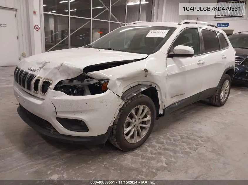 2019 Jeep Cherokee Latitude Fwd VIN: 1C4PJLCB7KD479331 Lot: 40859551