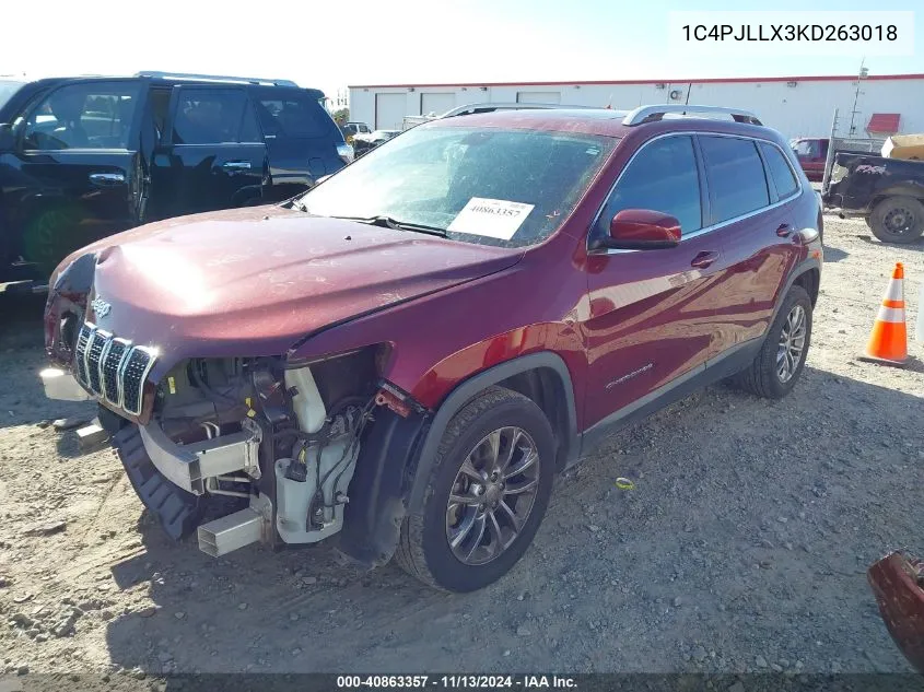 2019 Jeep Cherokee Latitude Plus Fwd VIN: 1C4PJLLX3KD263018 Lot: 40863357