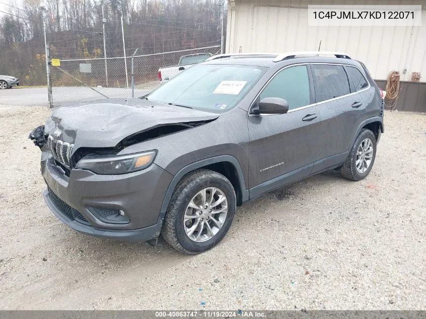 2019 Jeep Cherokee Latitude Plus 4X4 VIN: 1C4PJMLX7KD122071 Lot: 40863747