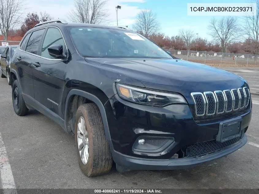 2019 Jeep Cherokee Latitude 4X4 VIN: 1C4PJMCB0KD229371 Lot: 40865241