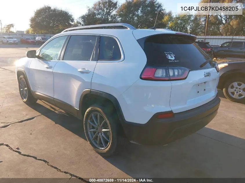 2019 Jeep Cherokee Latitude Fwd VIN: 1C4PJLCB7KD458205 Lot: 40872659