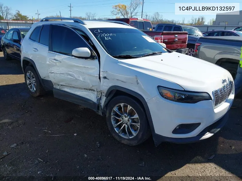 2019 Jeep Cherokee Latitude Plus Fwd VIN: 1C4PJLLB9KD132597 Lot: 40896517