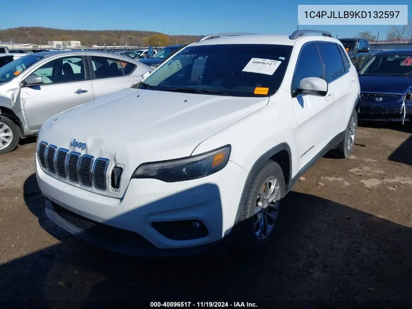 2019 Jeep Cherokee Latitude Plus Fwd VIN: 1C4PJLLB9KD132597 Lot: 40896517