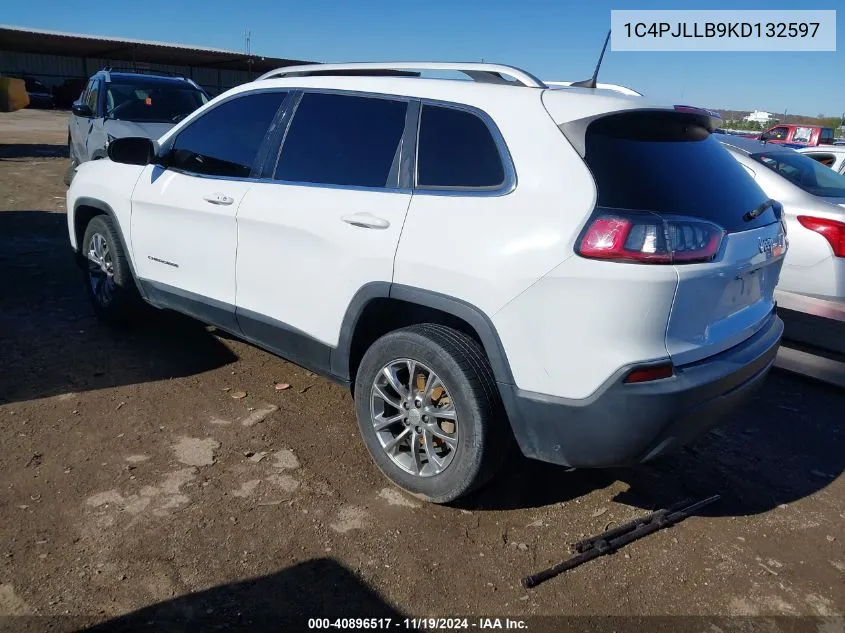 2019 Jeep Cherokee Latitude Plus Fwd VIN: 1C4PJLLB9KD132597 Lot: 40896517