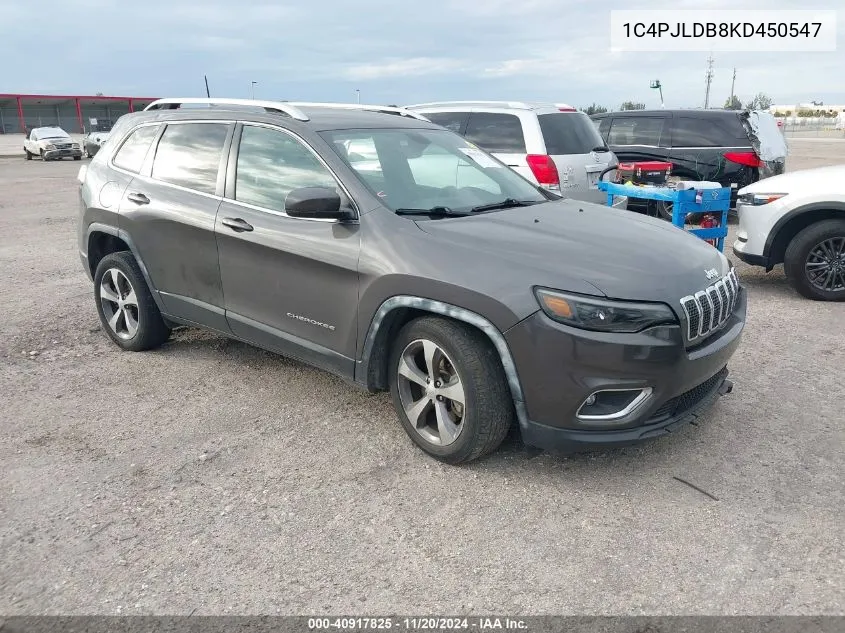 2019 Jeep Cherokee Limited Fwd VIN: 1C4PJLDB8KD450547 Lot: 40917825