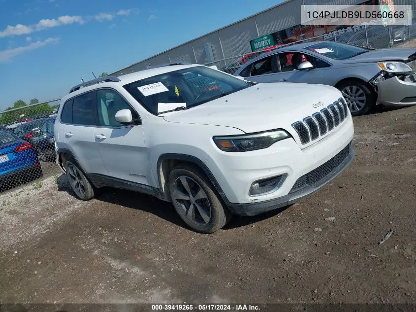 2020 Jeep Cherokee Limited Fwd VIN: 1C4PJLDB9LD560668 Lot: 39419265