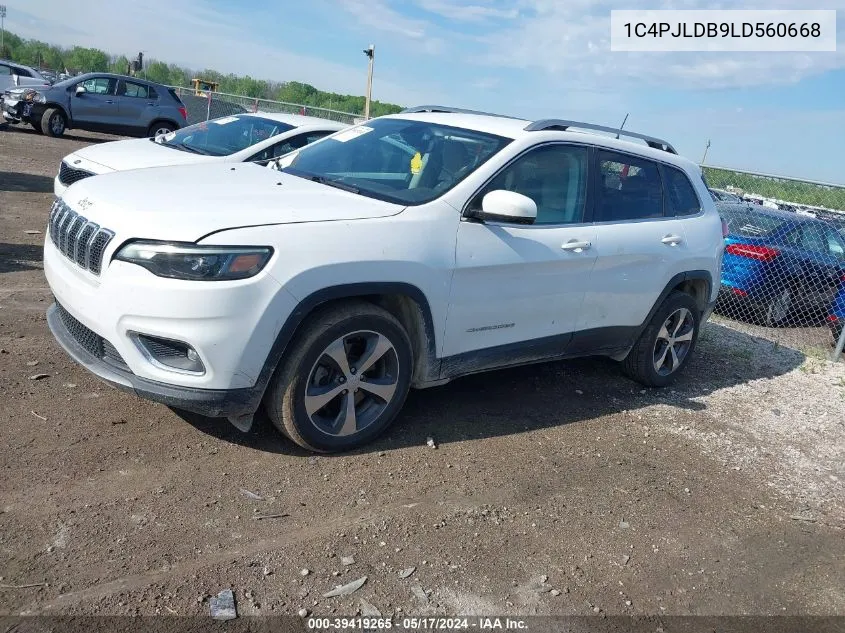 1C4PJLDB9LD560668 2020 Jeep Cherokee Limited Fwd