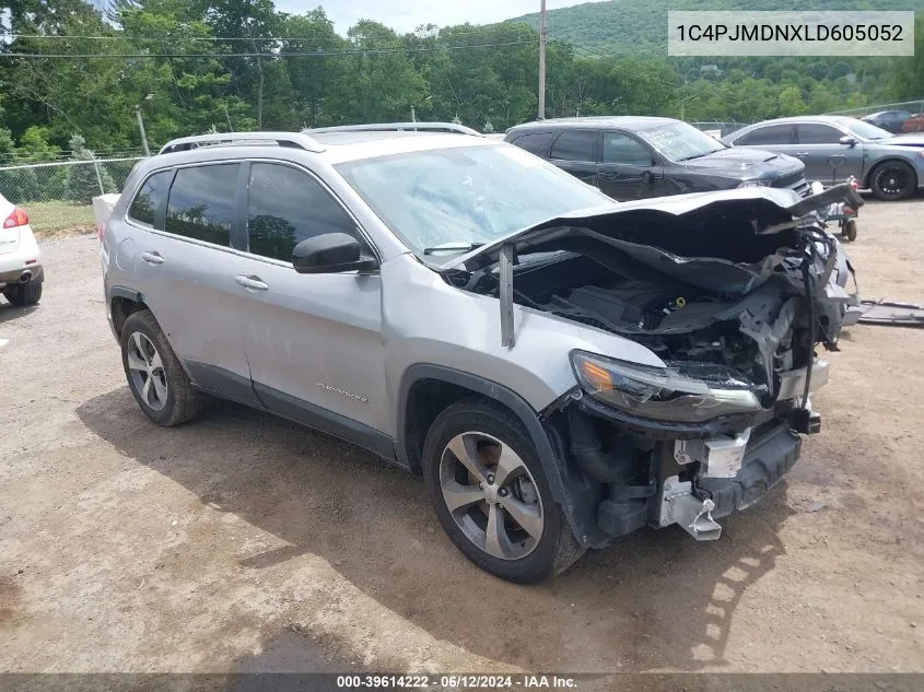 2020 Jeep Cherokee Limited 4X4 VIN: 1C4PJMDNXLD605052 Lot: 39614222