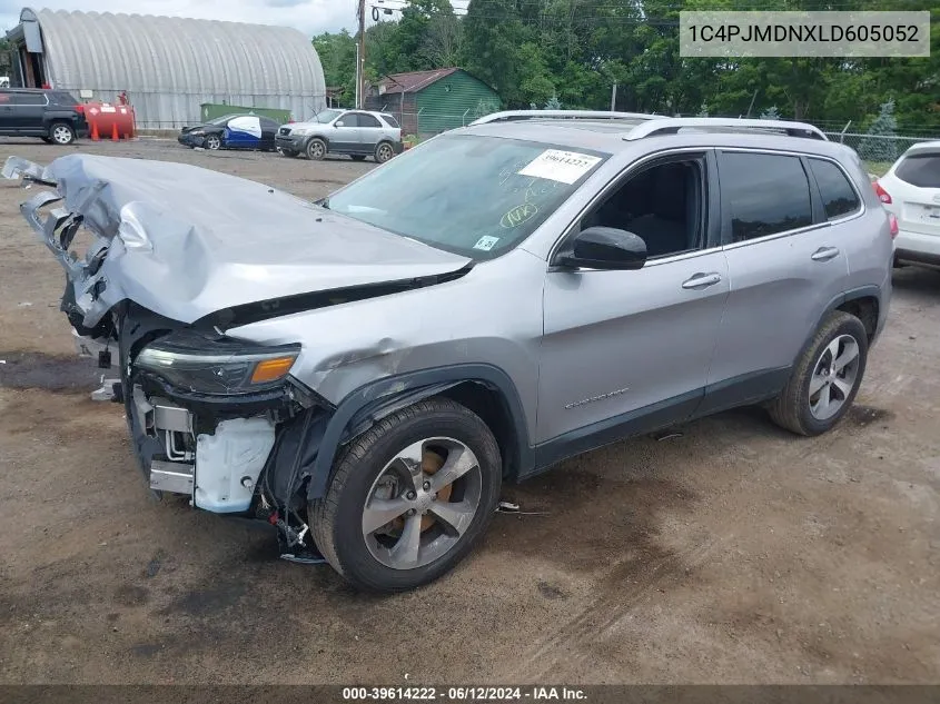 2020 Jeep Cherokee Limited 4X4 VIN: 1C4PJMDNXLD605052 Lot: 39614222