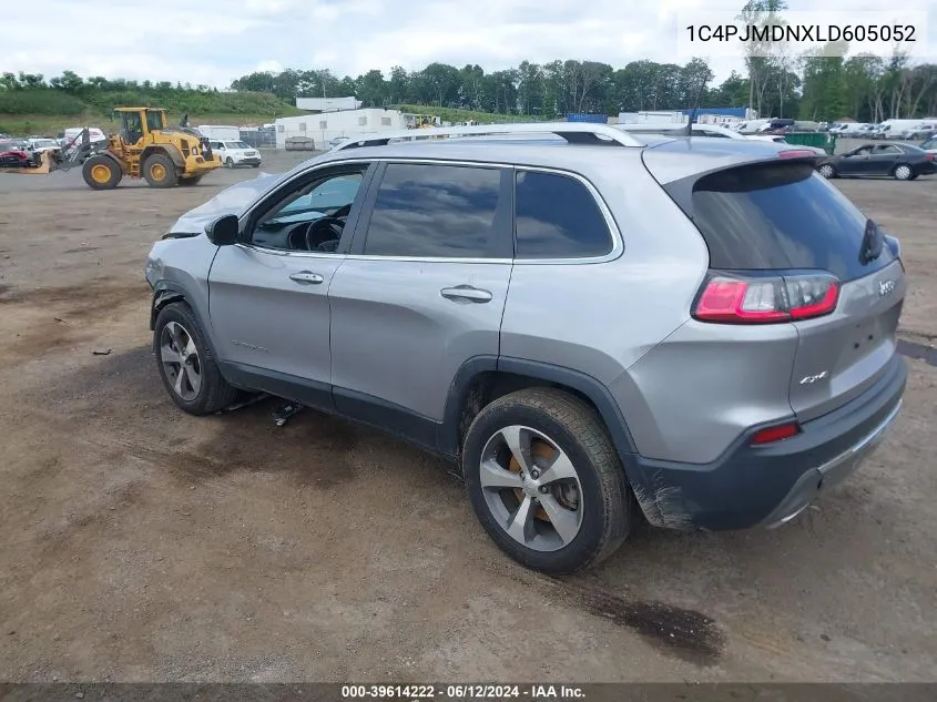 2020 Jeep Cherokee Limited 4X4 VIN: 1C4PJMDNXLD605052 Lot: 39614222